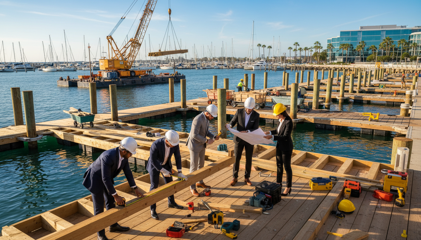 waterfront dock construction